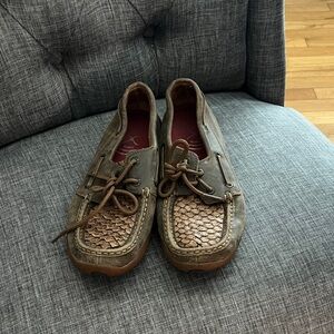 Twisted X Brown and Tan Women's Boat Shoes